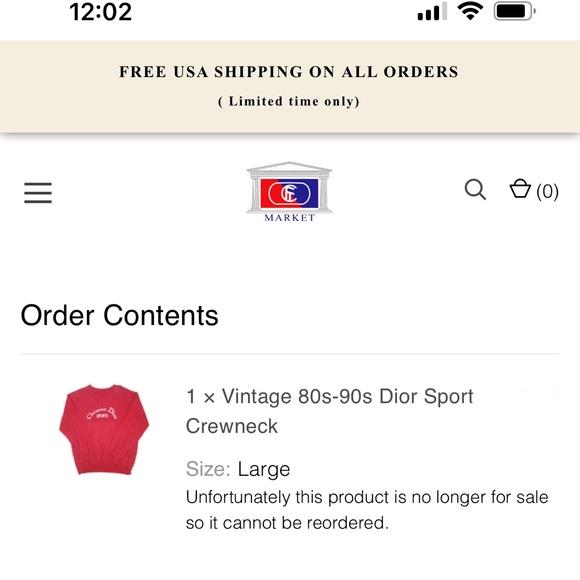 Christian Dior Sports red crew neck sweatshirt vintage 80s 90s - Picture 6 of 6